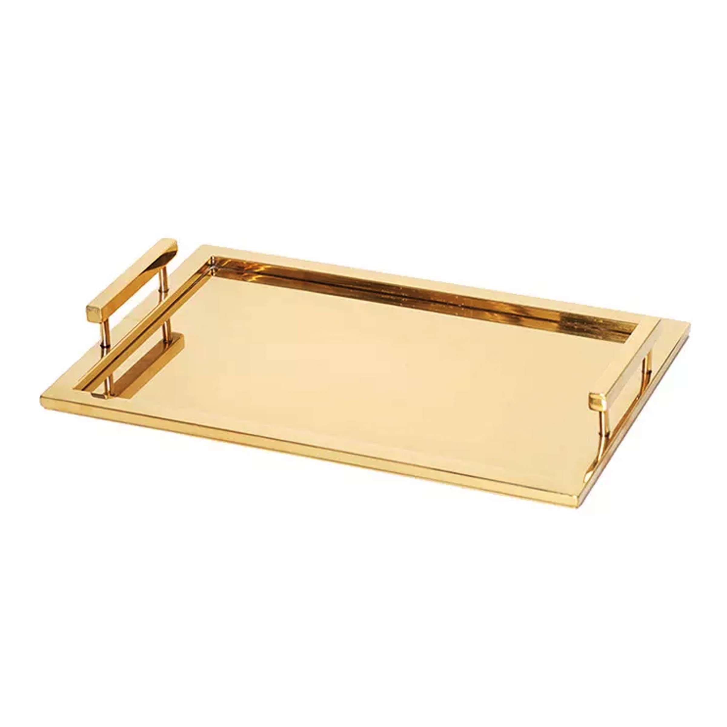 Gold Mirror Finish Stainless Steel Decorative Serving Tray