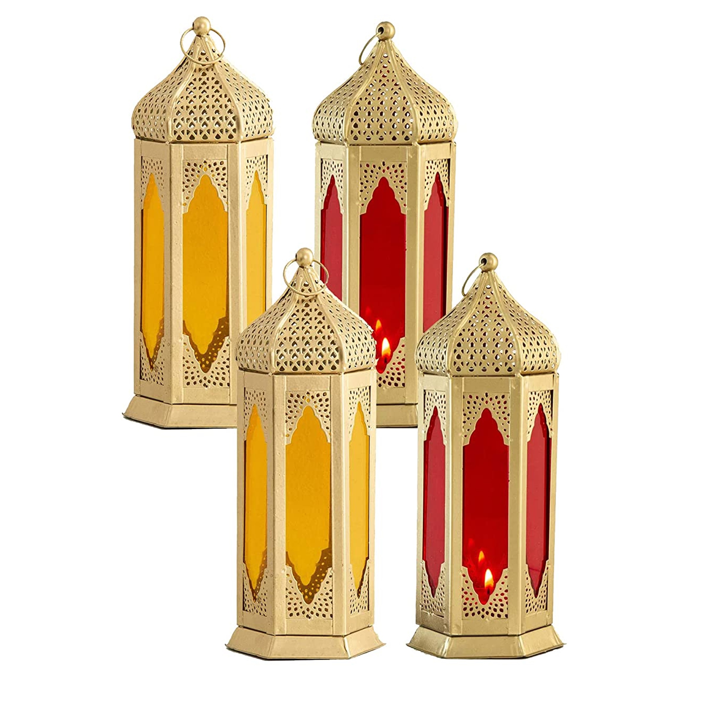 Home Centre Iron and Glass Corsica Tall Morrocan Lantern