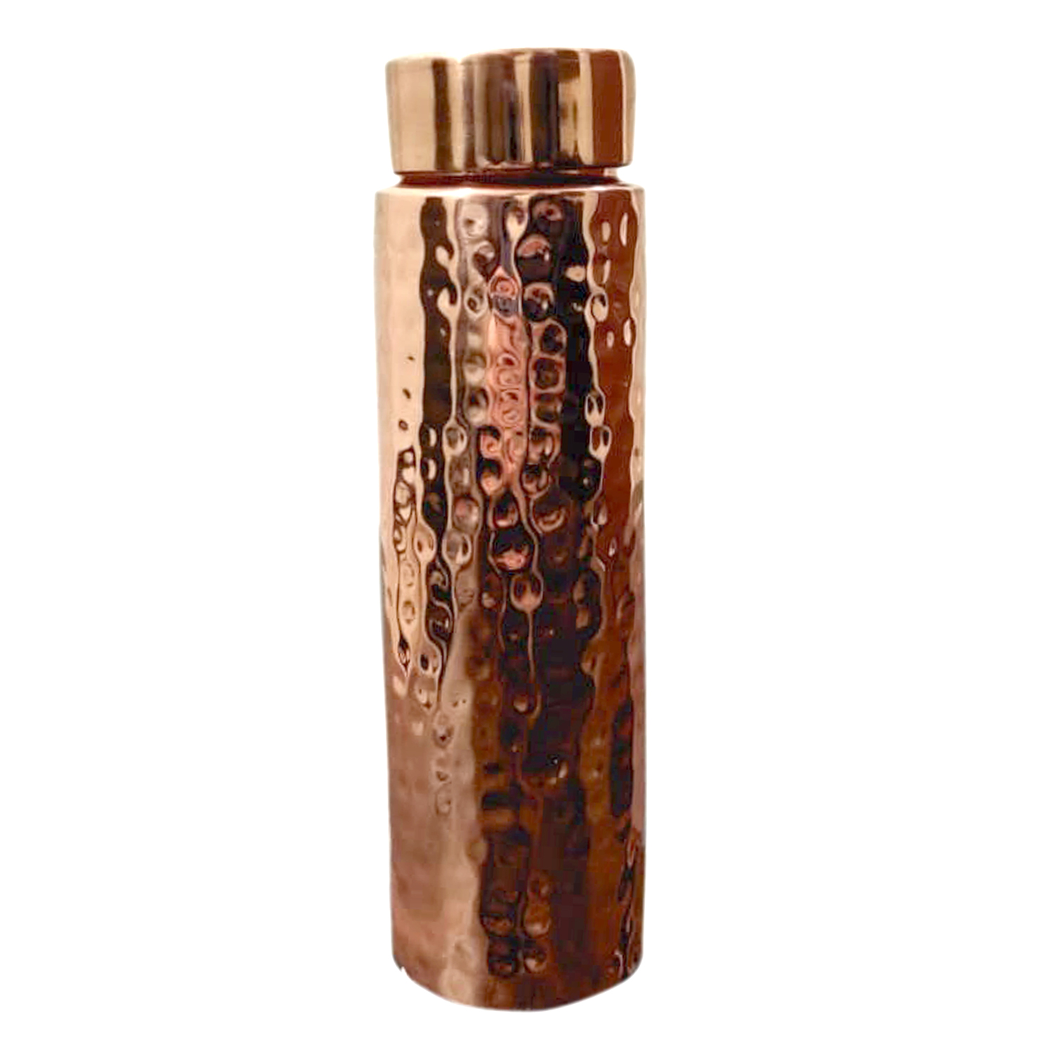 Pure Copper Bottle Hammered