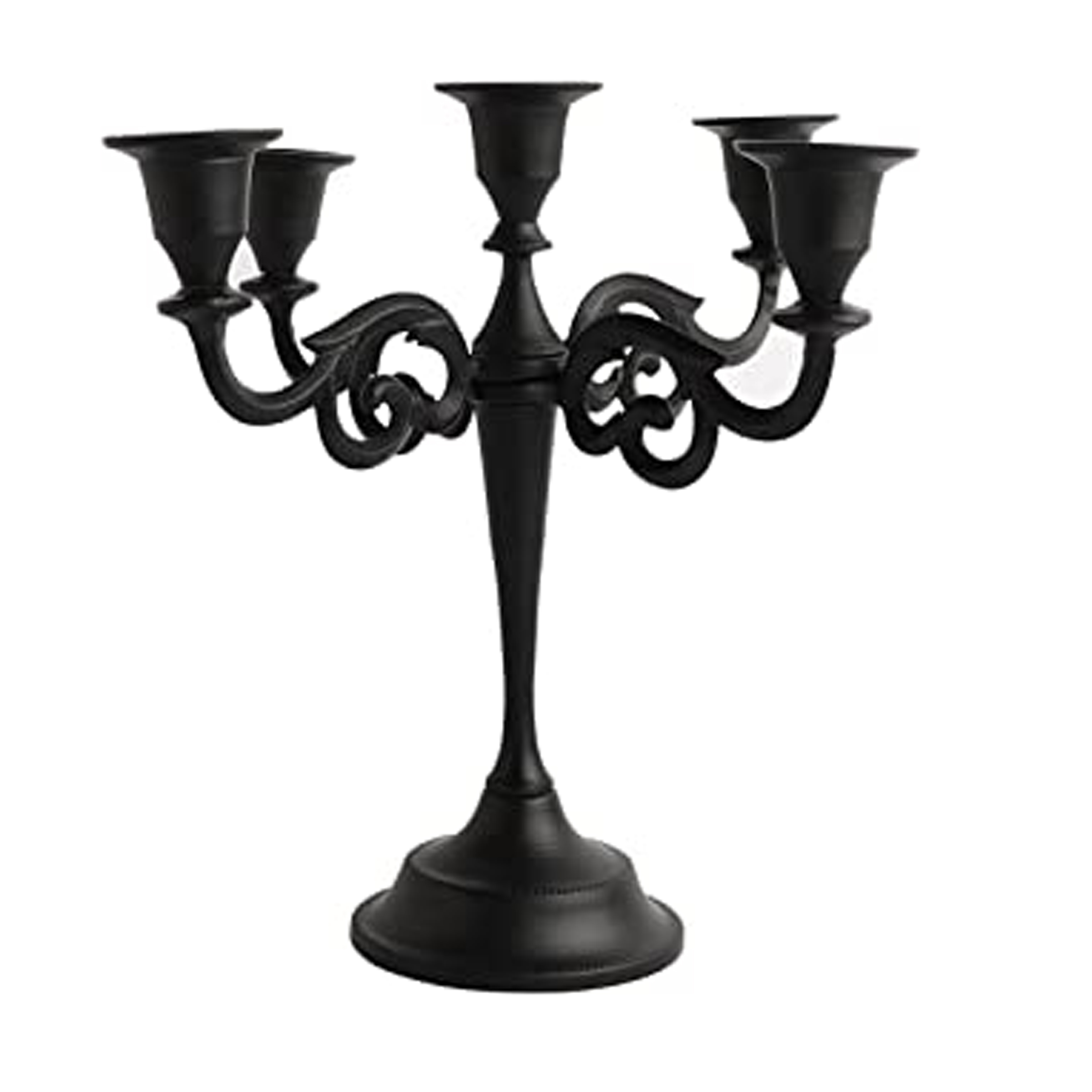 Five Arm Black Candelabra Candlestick Candle Holder