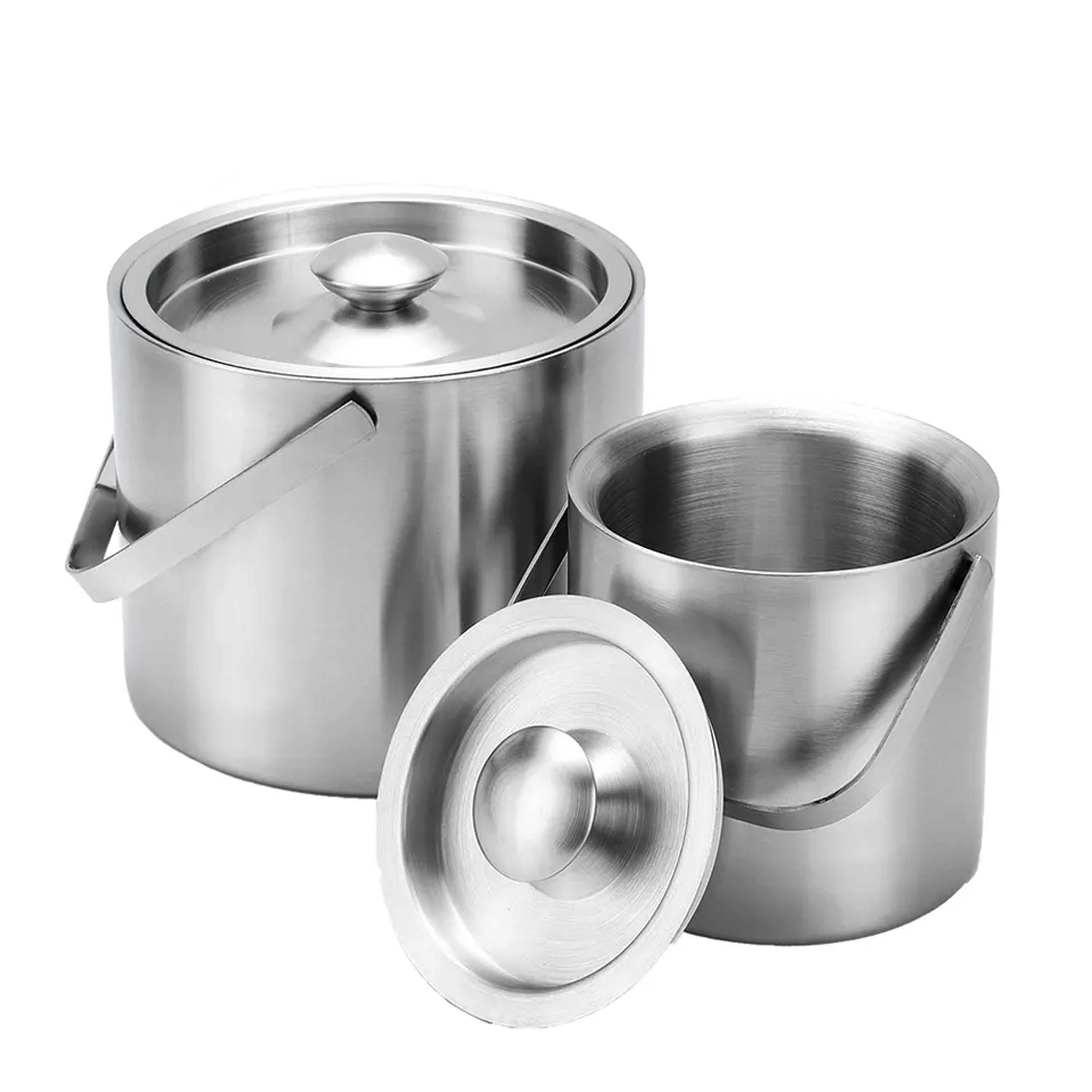 Ice Bucket, 3L Thick Stainless Steel