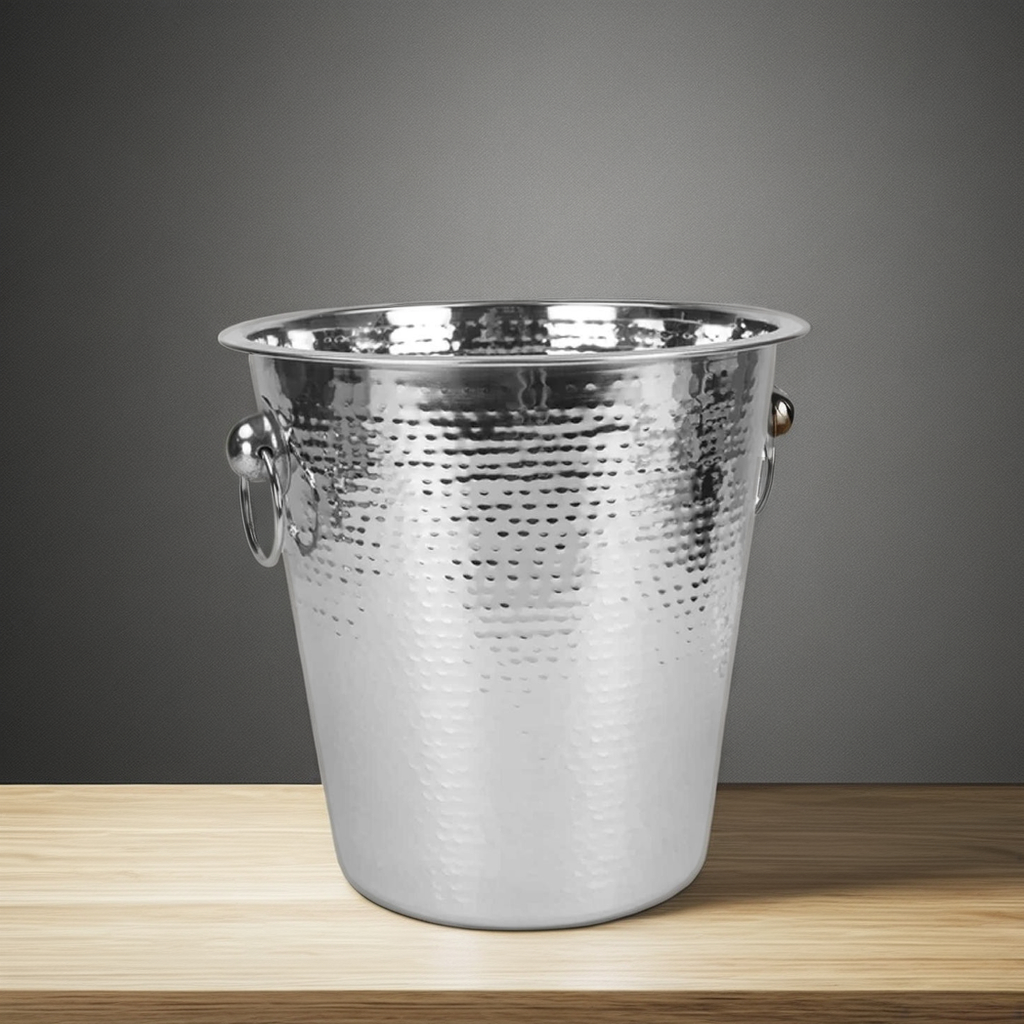 Hammered Metal Ice Bucket