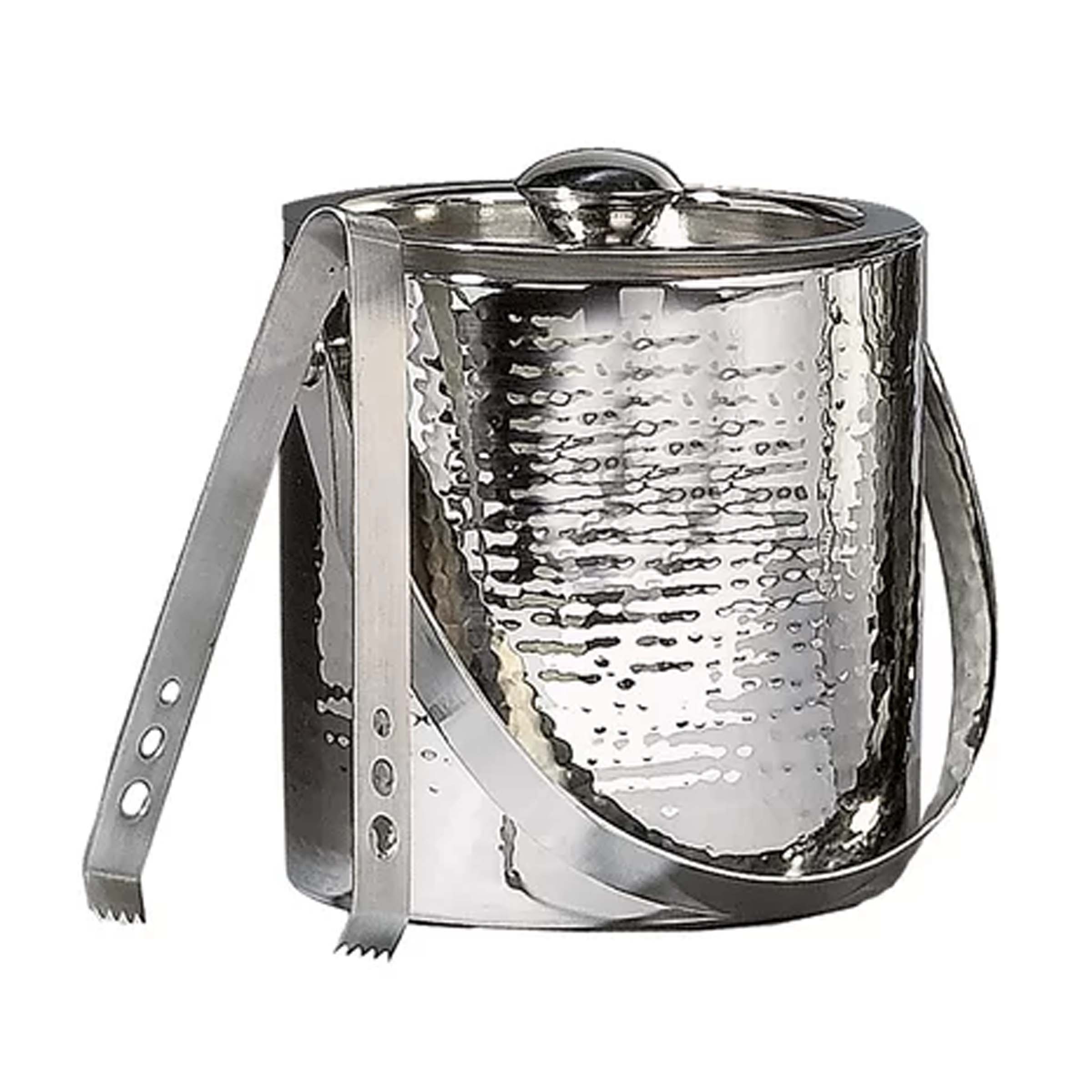 Hammered 6-Inch Stainless Steel Ice Bucket